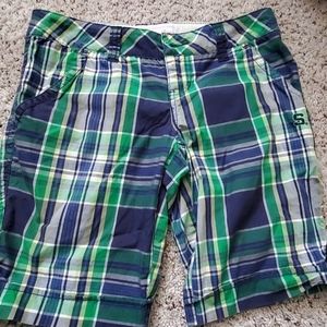 State size 1 plaid bermuda shorts